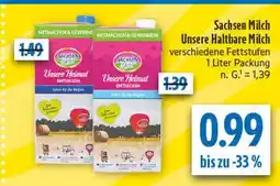 diska Sachsen milch unsere haltbare milch Angebot