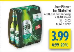 diska Jever fun alkoholfrei pilsener Angebot