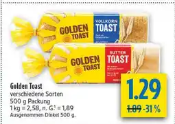 diska Golden toast vollkorn toast Angebot