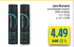 diska Syoss haarspray volume Angebot