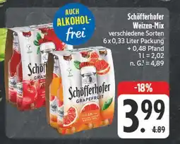 E-Center Schöfferhofer weizen-mix grapefruit Angebot