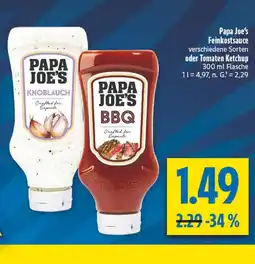 diska Papa joe's knoblauch feinkostsauce Angebot