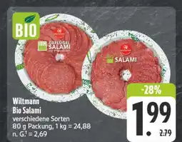 E-Center Wiltmann bio geflügel salami Angebot