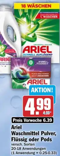 HIT Ariel Waschmittel Pulver, Flüssig oder Pods Angebot