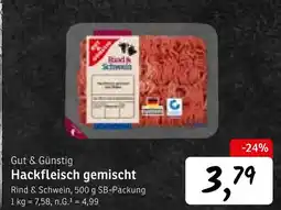 KONSUM Gut & günstig hackfleisch gemischt Angebot