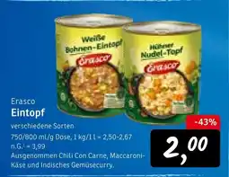KONSUM Erasco weiße bohnen-eintopf Angebot