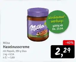 KONSUM Milka haselnusscreme Angebot