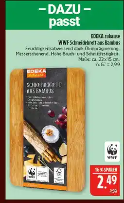 Marktkauf Edeka zuhause wwf schneidebrett aus bambus Angebot