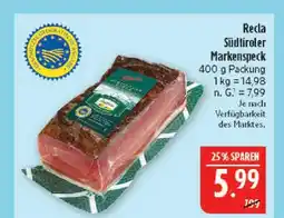 Marktkauf Recla südtiroler markenspeck Angebot