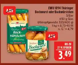 Marktkauf Ewu 1894 thüringer bockwurst Angebot