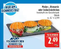 Marktkauf Matjes-, bismarck- oder seelachsbrötchen Angebot