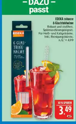 Marktkauf Edeka zuhause 6 glastrinkhalme Angebot