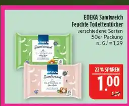 Marktkauf Edeka samtweich feuchte toilettentücher Angebot