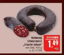 Marktkauf Nothwang schwarzwurst 'scharfer jolant' Angebot