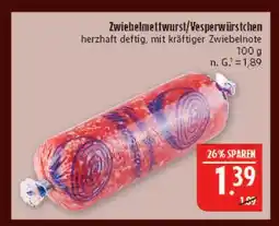 Marktkauf Zwiebelmettwurst/vesperwürstchen Angebot