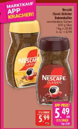 Marktkauf Nescafé classic löslicher bohnenkaffee Angebot