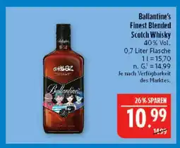 Marktkauf Ballantine's finest blended scotch whisky Angebot