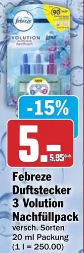 HIT Febreze Duftstecker 3 Volution Nachfüllpack Angebot
