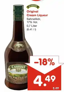 Netto Marken-Discount Cantory original cream liqueur Angebot