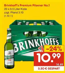 Netto Marken-Discount Brinkhoff's premium pilsener no.1 Angebot