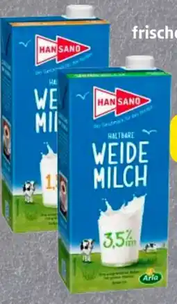 Edeka Hansano Frische Weidemilch Angebot