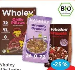 Budni Wholey Bio Müsli Angebot