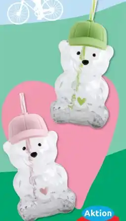 Budni Bärenglas mit Strohhalm Angebot