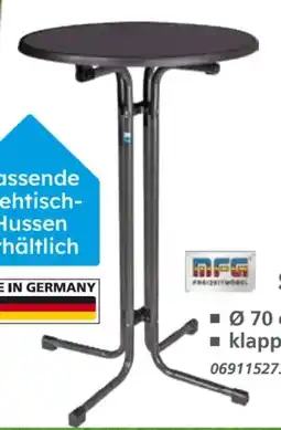Globus Baumarkt MFG Freizeitmöbel Stehtisch Angebot