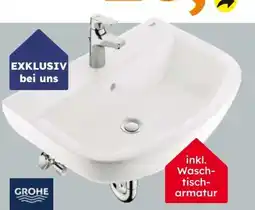 Globus Baumarkt Grohe Waschtisch Komplettset weiß Bau Angebot