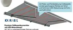 Hellweg Durabil Premium-Vollkassettenmarkise mit LED-Beleuchtung Angebot