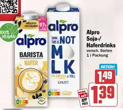 HIT Alpro Soja-/ Haferdrinks Angebot