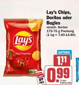 HIT Lay's Chips, Doritos oder Bugles Angebot