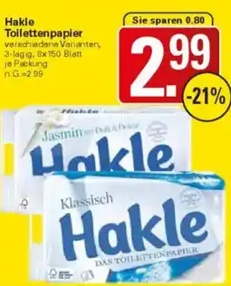 WEZ Hakle Toilettenpapier Angebot