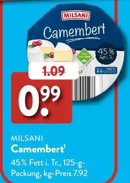 Aldi Süd MILSANI Camembert Angebot