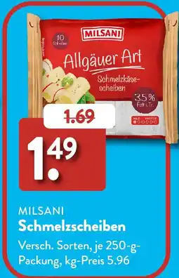 Aldi Süd MILSANI Schmelzscheiben Angebot