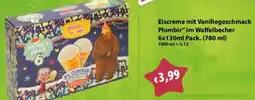 Mix Markt Eiscreme mit Vanillegeschmack Plombir" im Waffelbecher Angebot