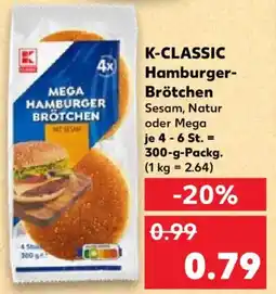 Kaufland K-CLASSIC Hamburger Brötchen Angebot