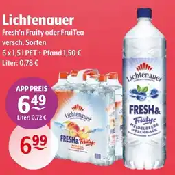 Getränke Hoffmann Lichtenauer Fresh'n Fruity oder FruiTea Angebot