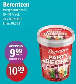 Getränke Hoffmann Berentzen Partybecher Angebot