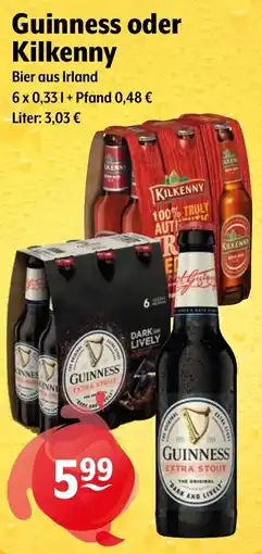 Getränke Hoffmann Guinness oder Kilkenny Bier Angebot
