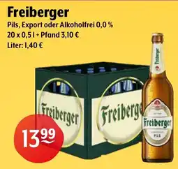Getränke Hoffmann Freiberger Pils, Export oder Alkoholfrei 0,0% Angebot