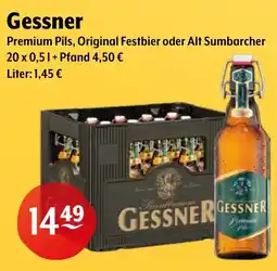 Getränke Hoffmann Gessner Premium Pils, Original Festbier oder Alt Sumbarcher Angebot