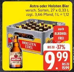 Edeka Astra oder Holsten Bier Angebot