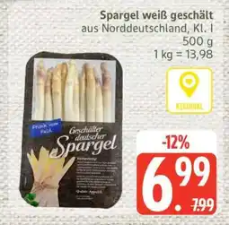 Edeka Spargel weiß geschält Angebot