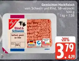Edeka Gemischtes Hackfleisch vom Schwein und Rind Angebot