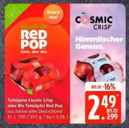 Edeka Tafeläpfel Cosmic Crisp oder Bio Tafeläpfel Red Pop Angebot