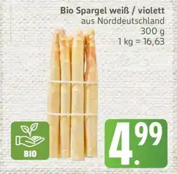 Edeka Bio Spargel weiß/violett Angebot