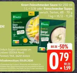 Edeka Knorr Feinschmecker Sauce oder Suppe Angebot