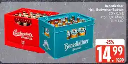 Edeka Benediktiner Hell, Budweiser Budvar Angebot