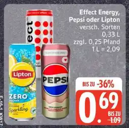 Edeka Effect Energy, Pepsi oder Lipton Angebot